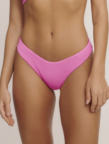 10 Calcinha asa delta semi fio rosa em tecido canelado, moderna e confortável