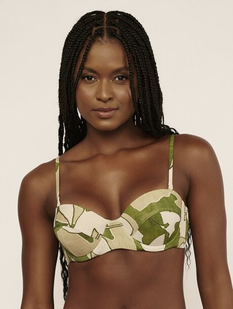 Top Tomara que Caia Costa Verde - Imagem 1