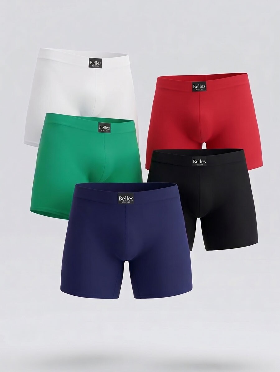 Kit 5 Cuecas Boxer Short Microfibra - Imagem 1