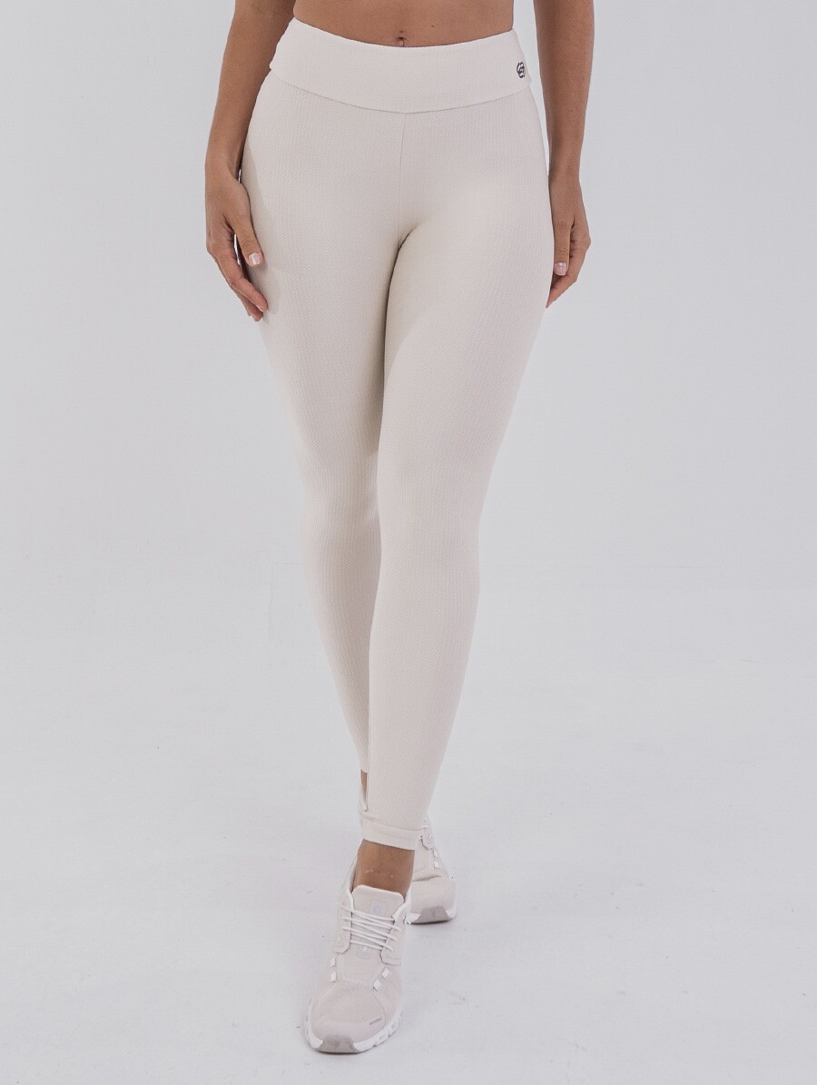Calça legging Chevry Luna Belles Active com cós alto duplo e textura moderna.